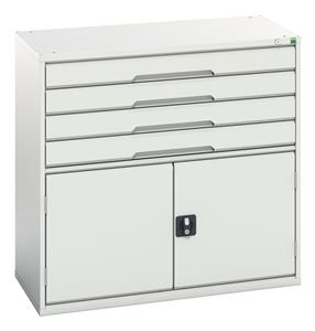 Bott Verso Drawer Cabinets1050 x 550  Tool Storage for garages and workshops Verso 1050 x 550 x 1000H 4 Drawer + 2 Door Cabinet